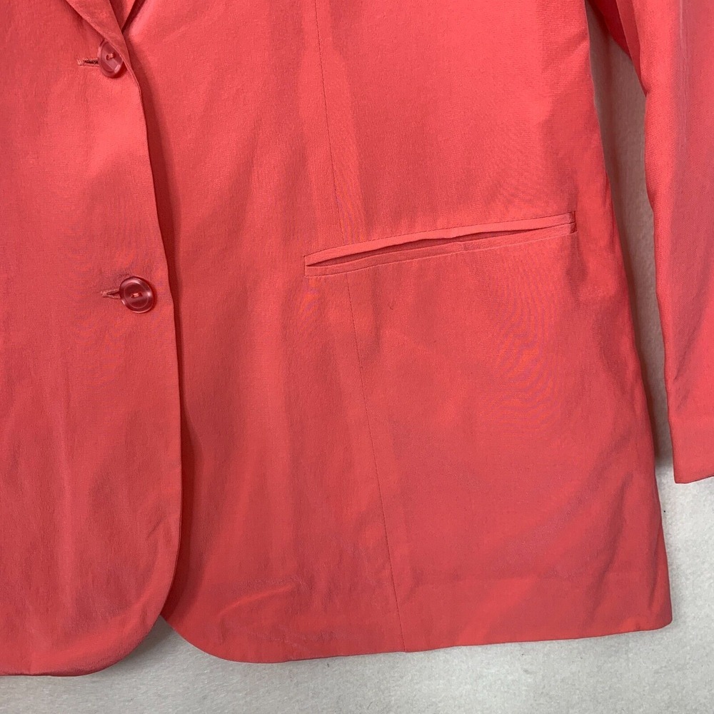 Stephanie Andrews Women's 100% Silk 2 Button Blazer Jacket Size 12 pocket - Picture 12 of 14